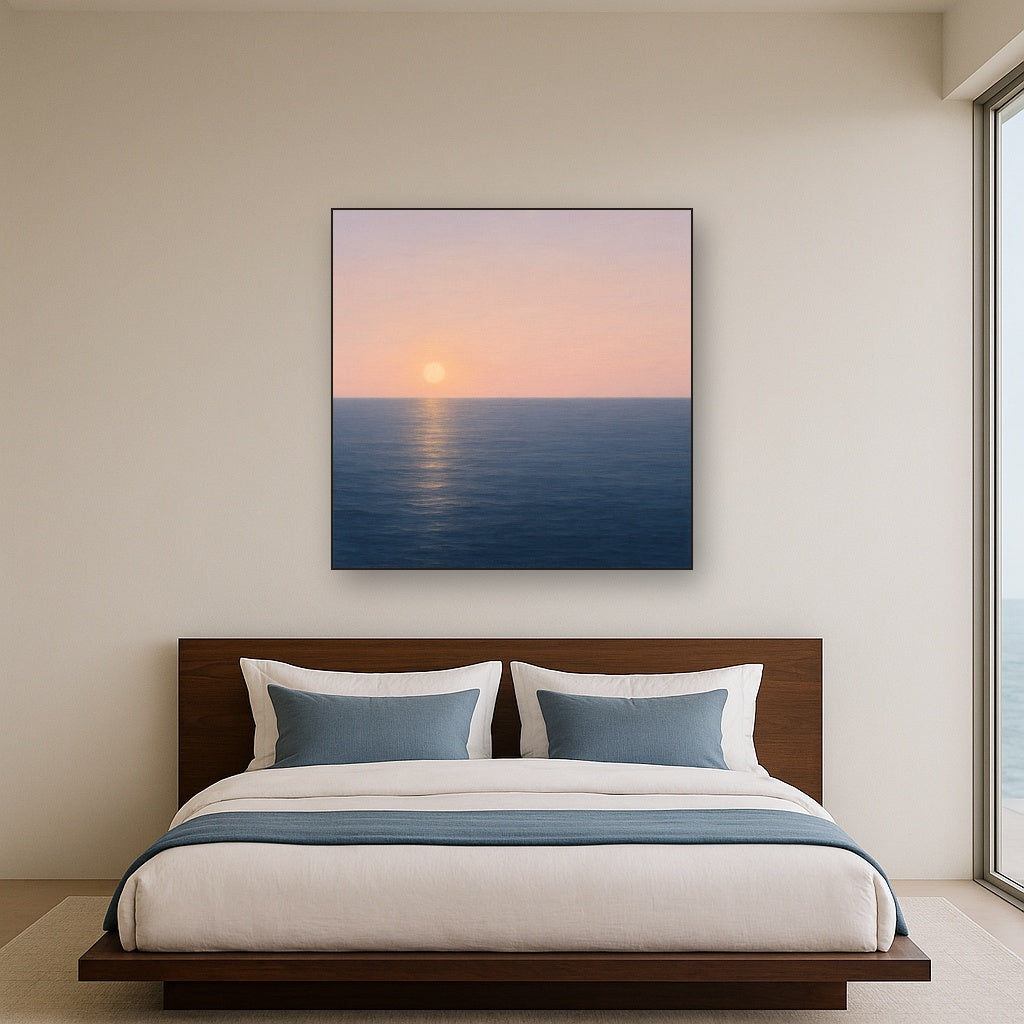 Mediterranean Dawn Horizon No. 6 - Modern Fine Art Oil Painting - View 3