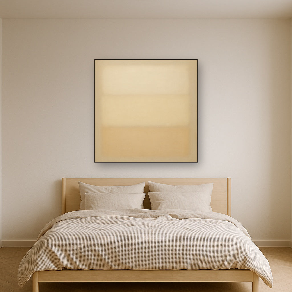 Oatmeal White & Pale Alabaster Monochrome Study No. 4 Oil Painting - View 3