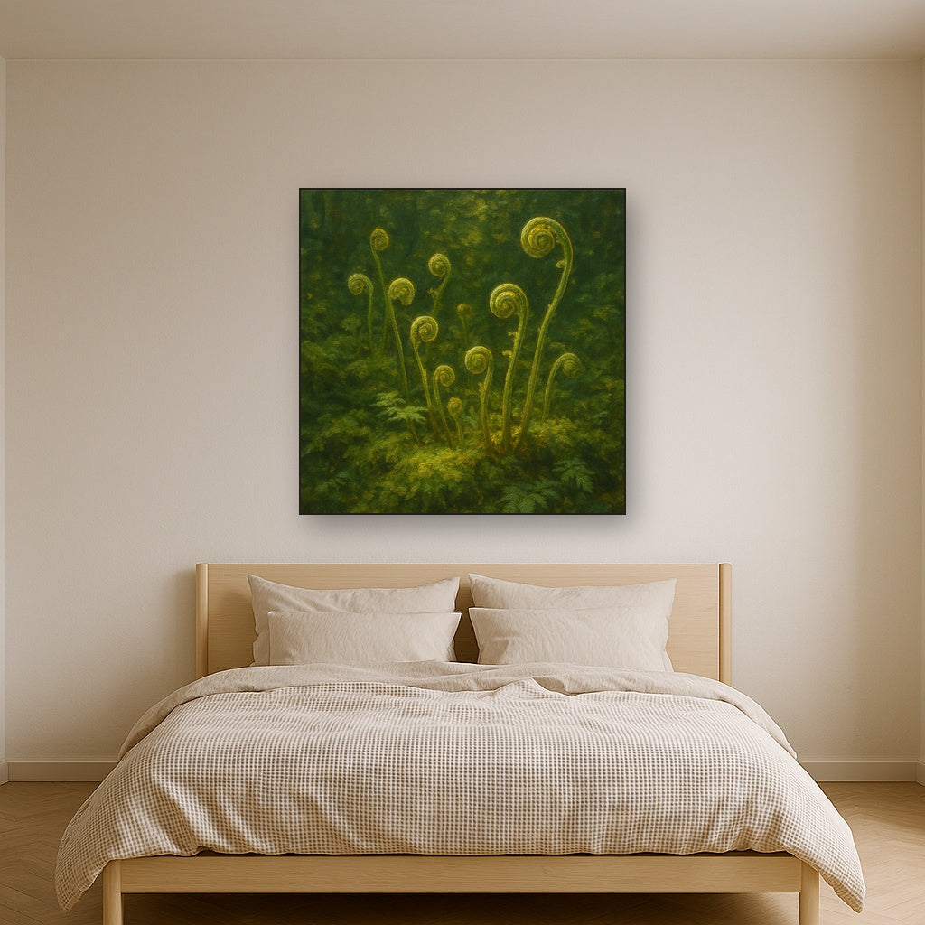 Forest Ferns & Mossy Woodland Herbarium No. 14 Fine Art Oil Painting - View 3