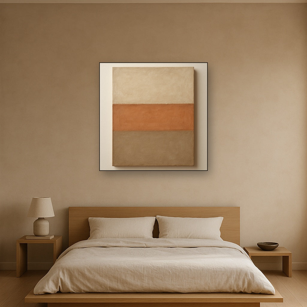 Aged Plaster & Sand Horizon No. 2 - Modern Fine Art Oil Painting - View 3