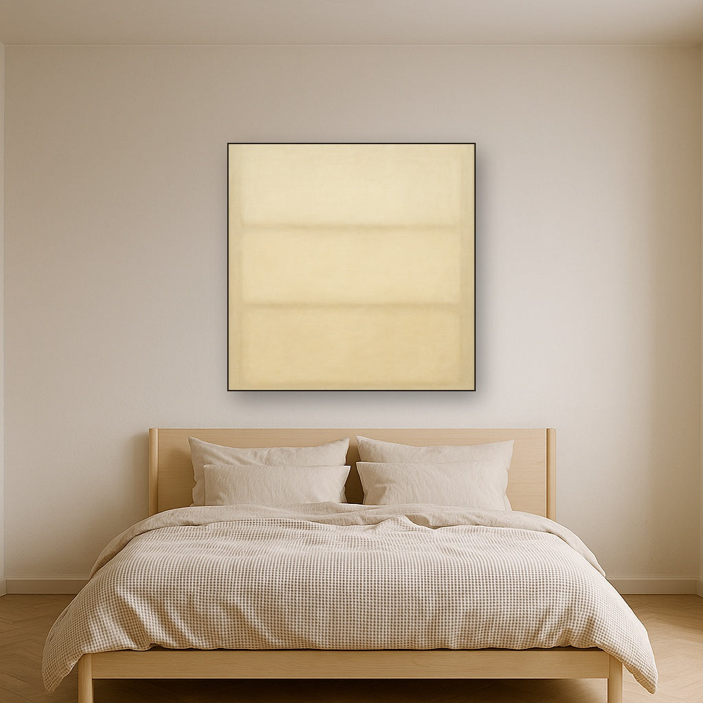 Oatmeal White & Pale Alabaster Monochrome Study No. 25 Oil Painting - View 3