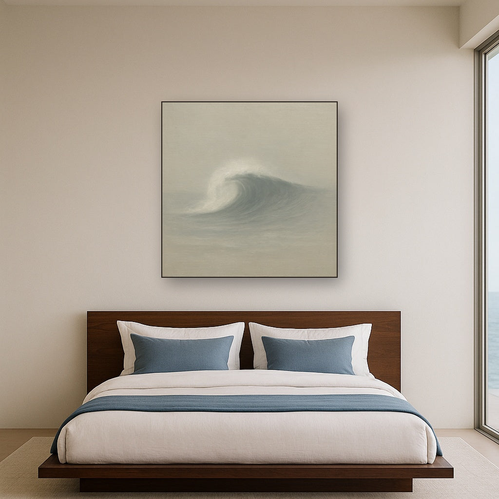 Single Wave Crest in Morning Light No. 4 - Modern Fine Art Oil Painting - View 3