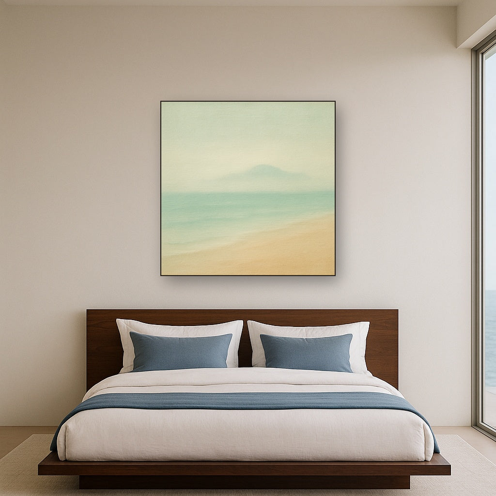 Misty Fjord & Low Clouds No. 7 - Modern Fine Art Oil Painting - View 3