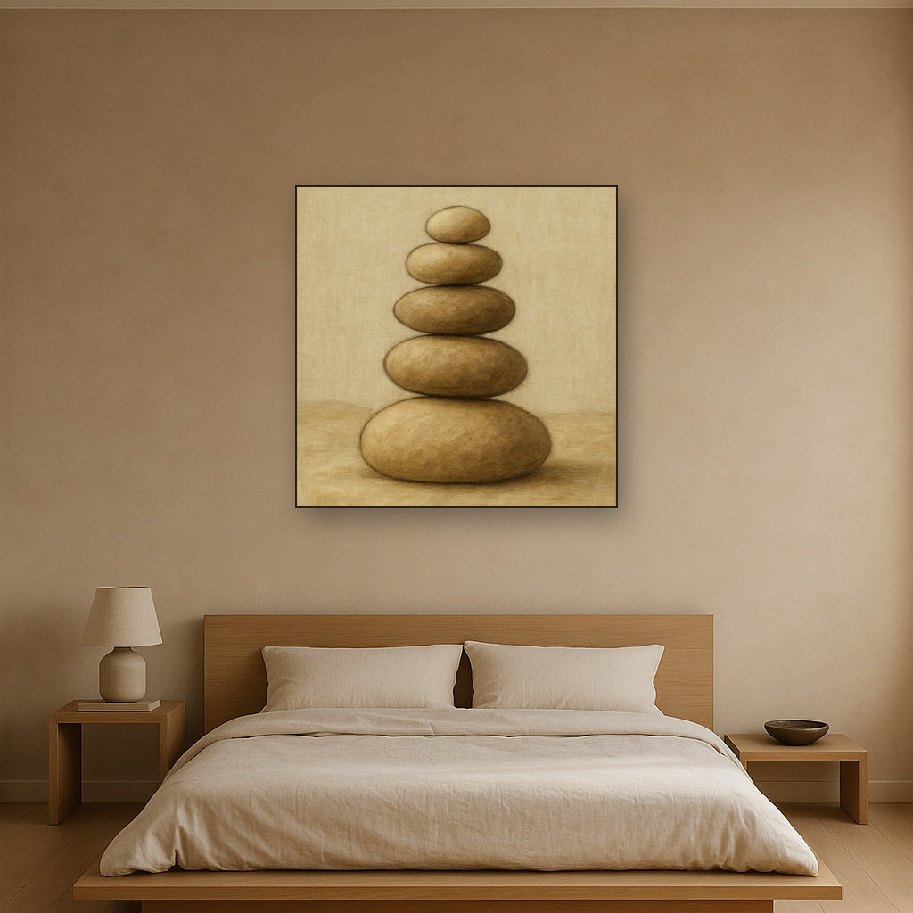 Organic Pebble Contours No. 3 - Modern Fine Art Oil Painting - View 3