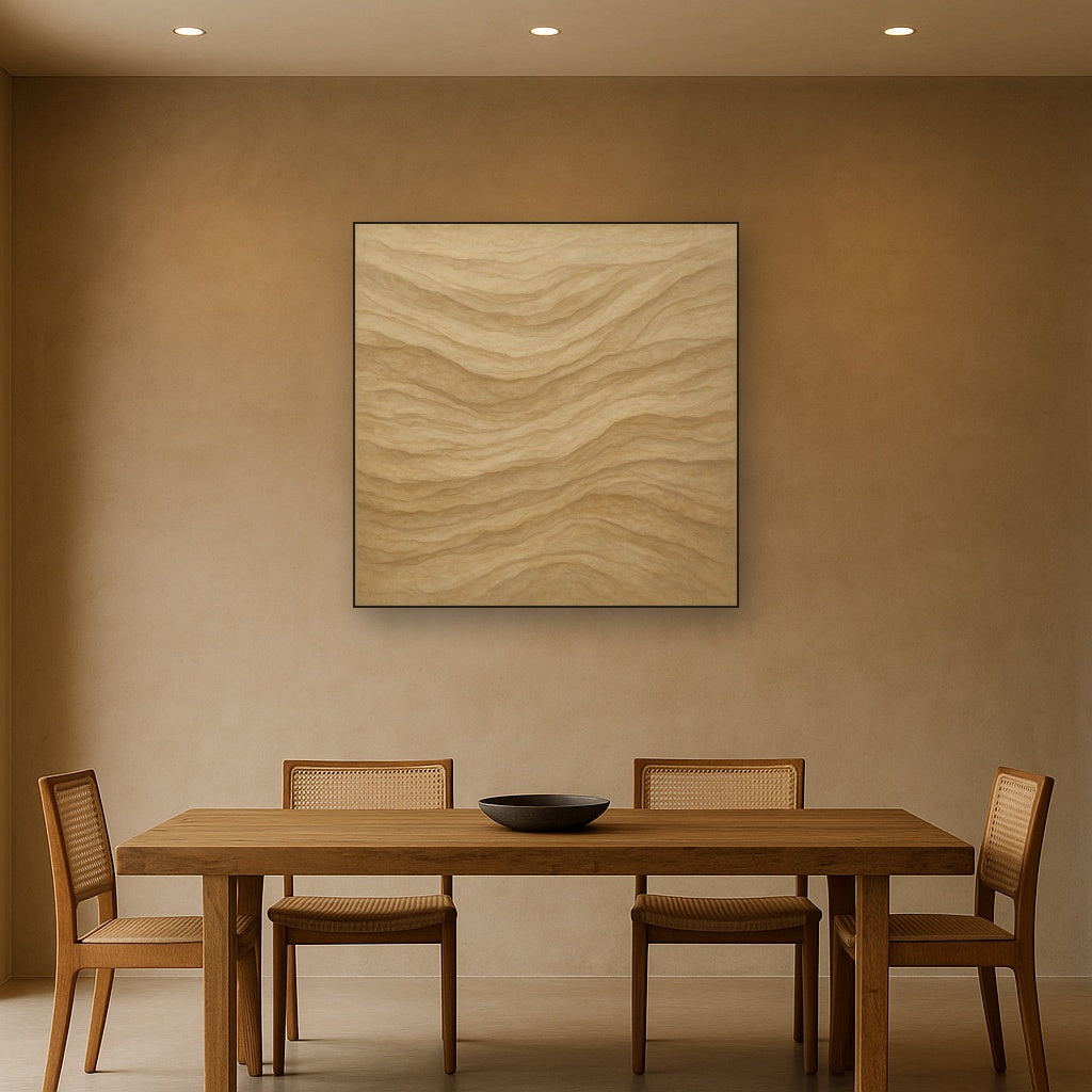 Weathered Mineral Sediments in Warm Ecru No. 15 Oil Painting - View 4