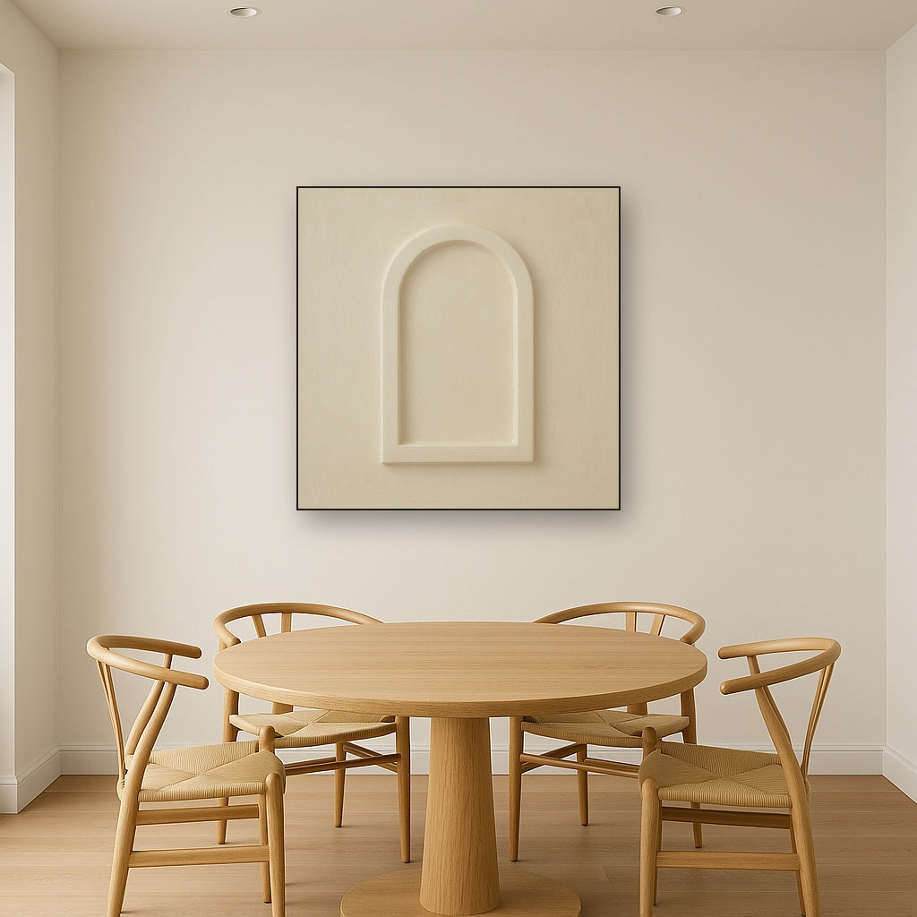 Textured Monolithic Plaster Arch No. 9 - Modern Fine Art Oil Painting - View 4