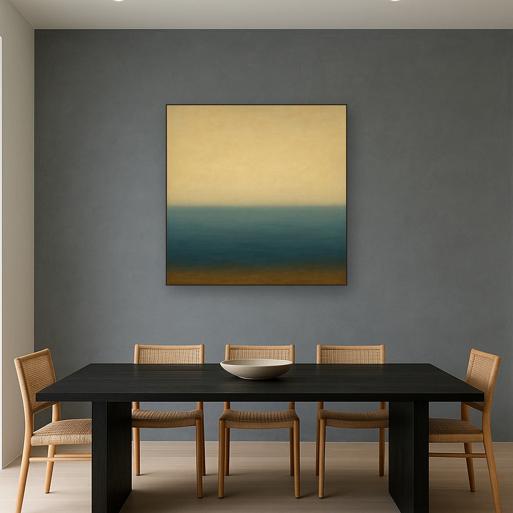 Ethereal Coastal Sea Mist No. 1 - Modern Fine Art Oil Painting - View 4