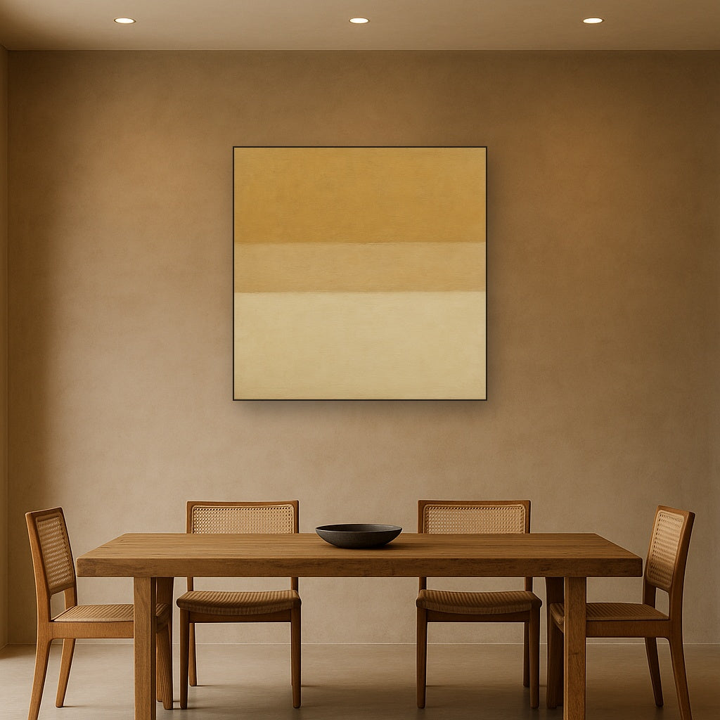 Aged Plaster & Sand Horizon No. 2 - Modern Fine Art Oil Painting - View 4
