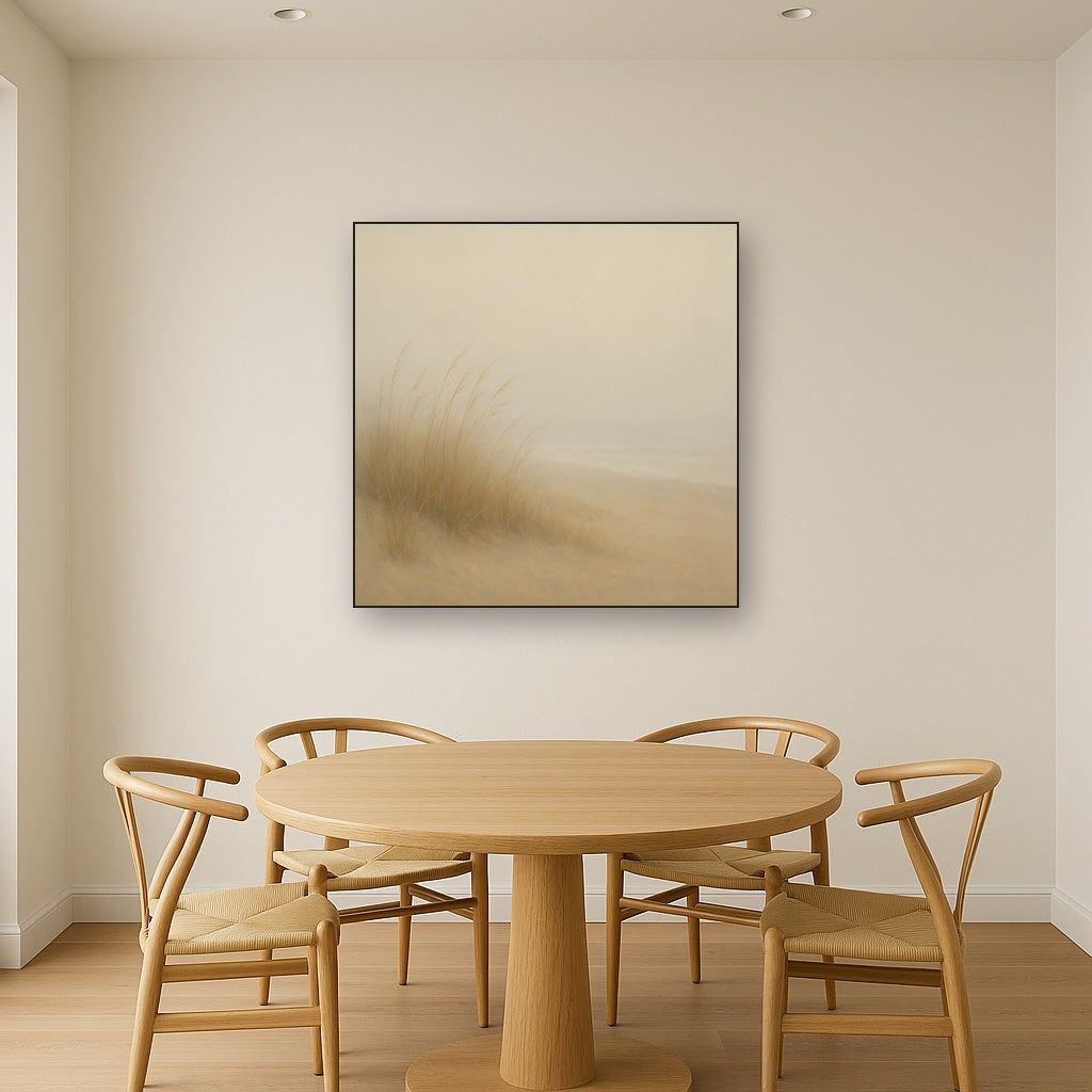 Silent Dune Grass in November Sea Fog No. 12 Oil Painting - View 4