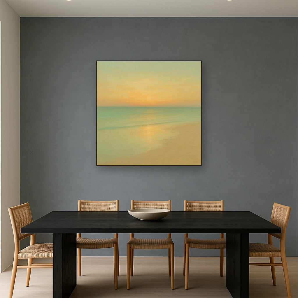 Golden Hour Surf Reflection No. 8 - Modern Fine Art Oil Painting - View 4