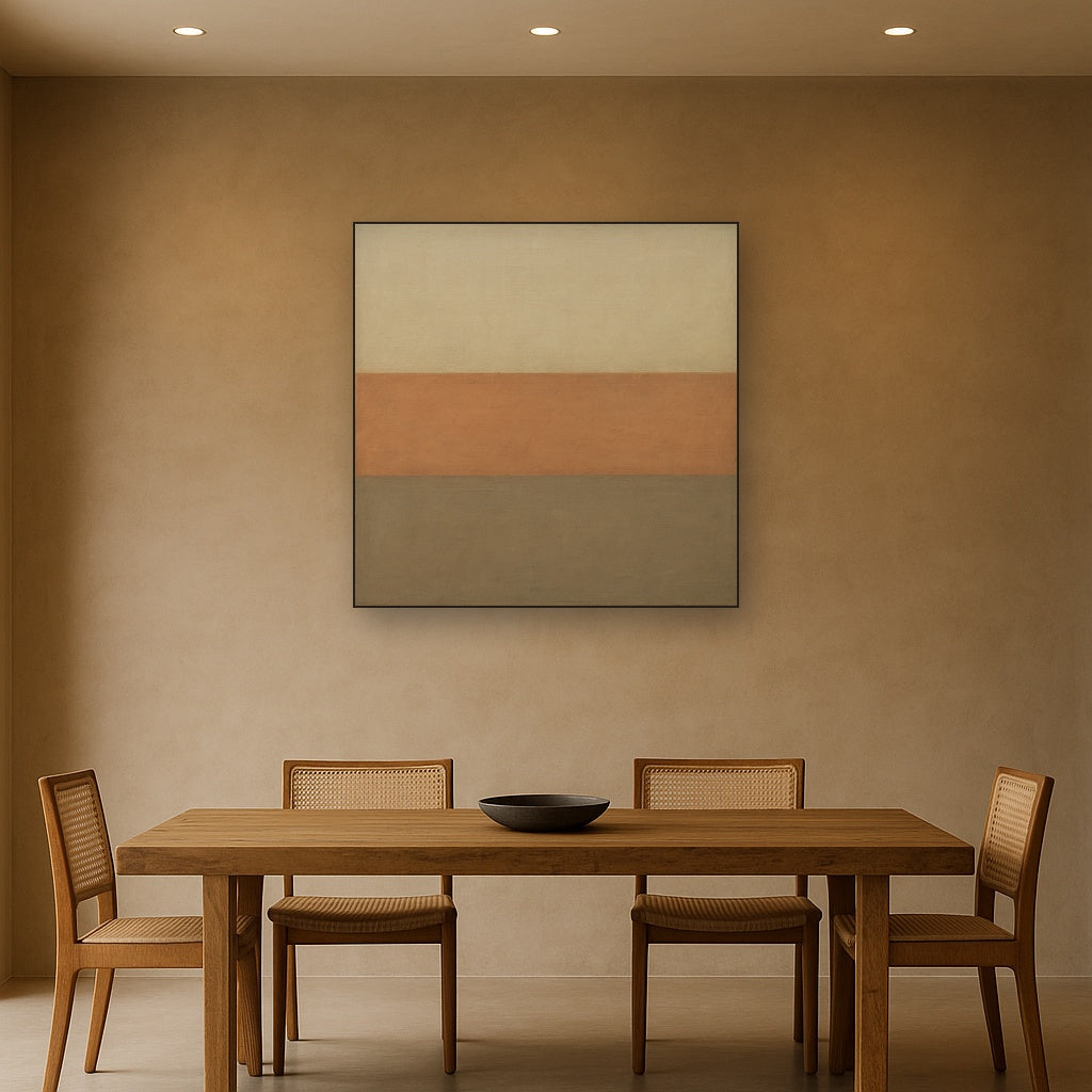 Aged Plaster & Sand Horizon No. 2 - Modern Fine Art Oil Painting - View 4