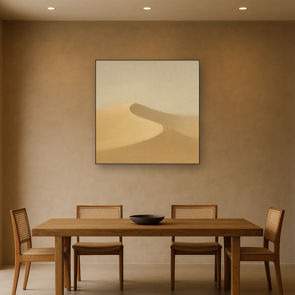 Muted Desert Dune Geometry No. 8 - Modern Fine Art Oil Painting - View 4