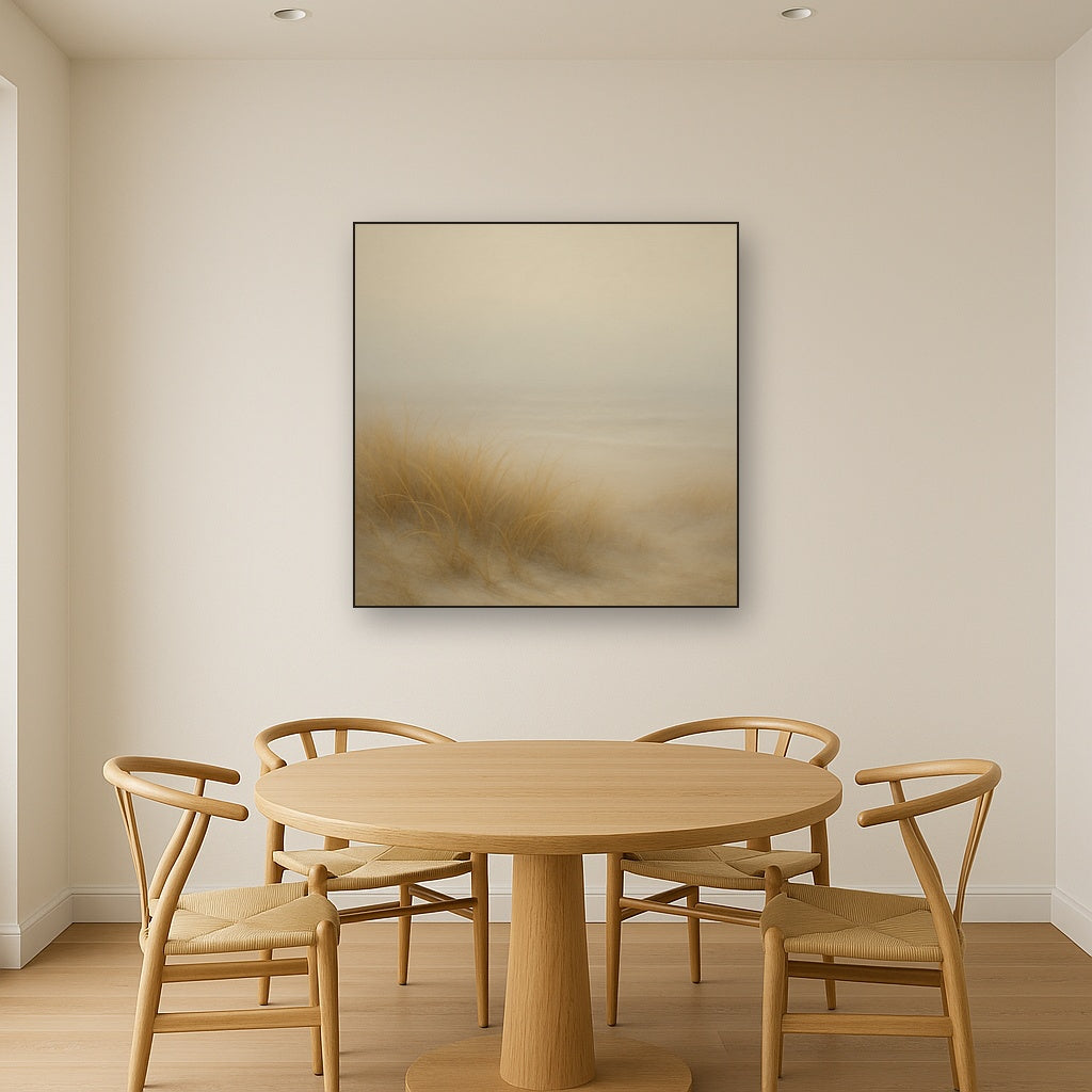 Silent Dune Grass in November Sea Fog No. 5 Oil Painting - View 4