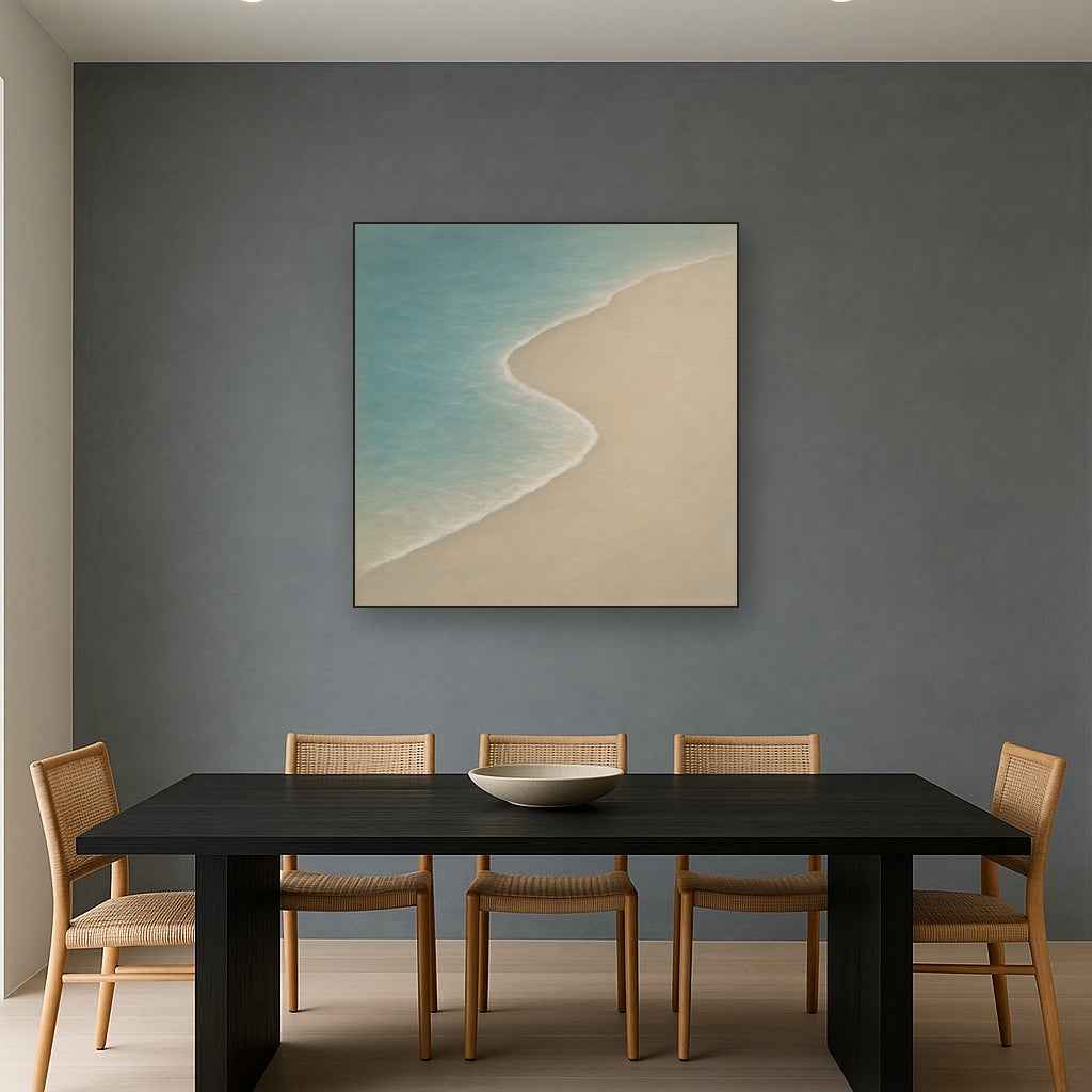 Calm Tide Line & Sand Drift No. 2 - Modern Fine Art Oil Painting - View 4