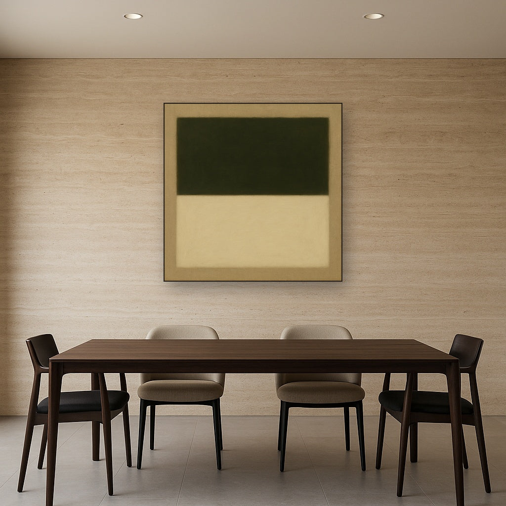 Sage Olive & Alabaster Balance No. 3 - Modern Fine Art Oil Painting - View 4