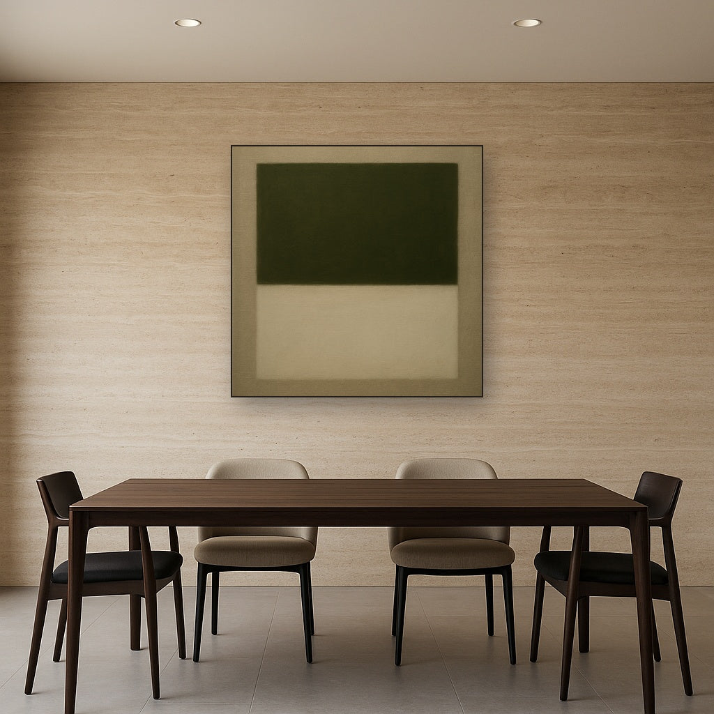 Sage Olive & Alabaster Balance No. 3 - Modern Fine Art Oil Painting - View 4