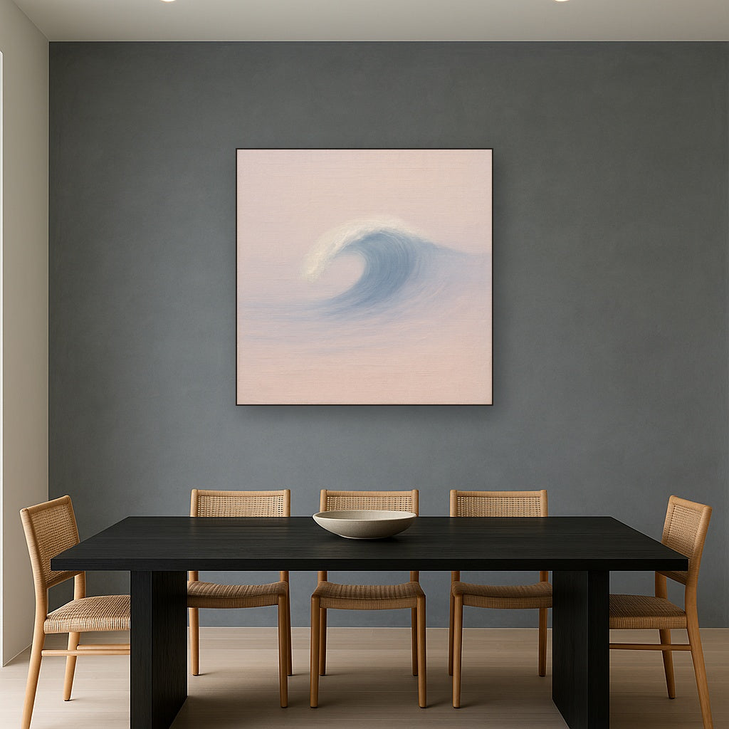 Single Wave Crest in Morning Light No. 4 - Modern Fine Art Oil Painting - View 4