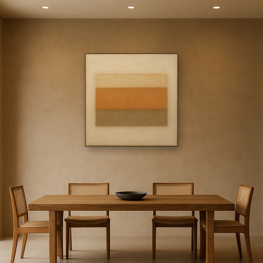 Aged Plaster & Sand Horizon No. 2 - Modern Fine Art Oil Painting - View 4