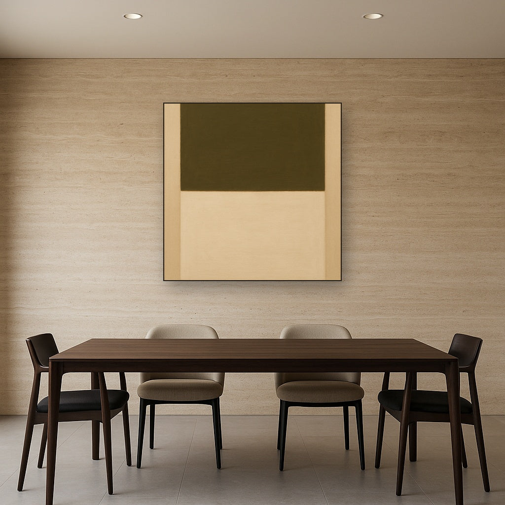 Sage Olive & Alabaster Balance No. 3 - Modern Fine Art Oil Painting - View 4