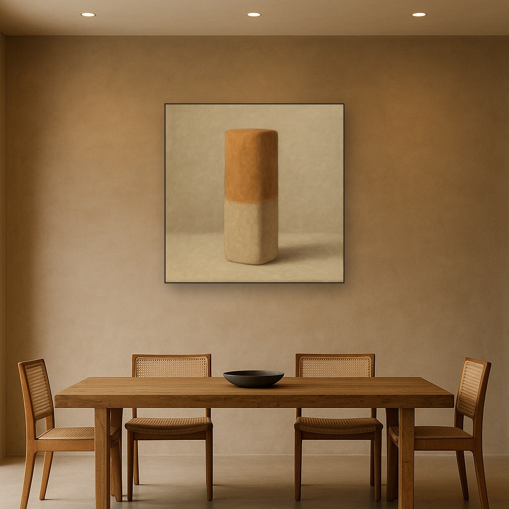 Sculpted Clay Monolith No. 7 - Modern Fine Art Oil Painting - View 4