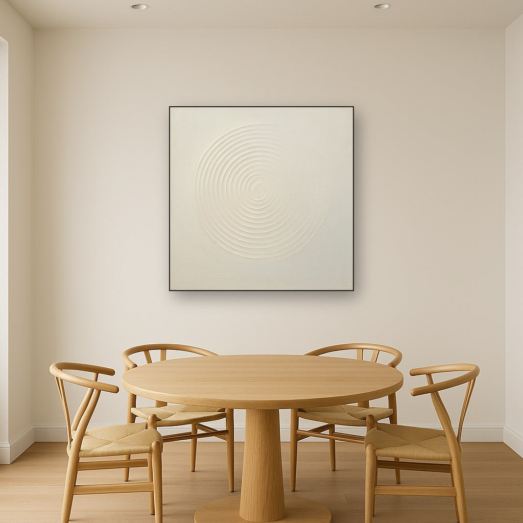 Radial Sunburst Plaster Ridge No. 5 - Modern Fine Art Oil Painting - View 4