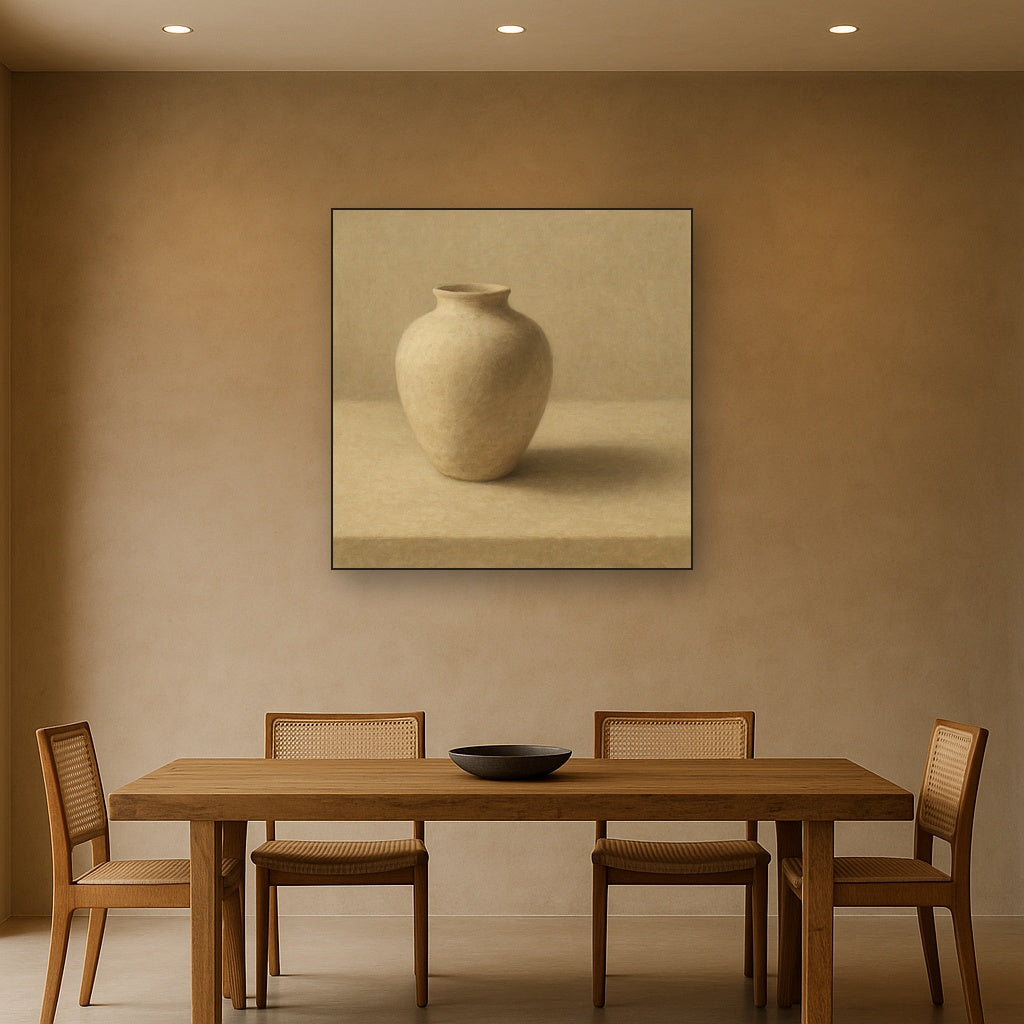 Organic Clay Vessel & Solitary Shadow No. 5 Oil Painting - View 4