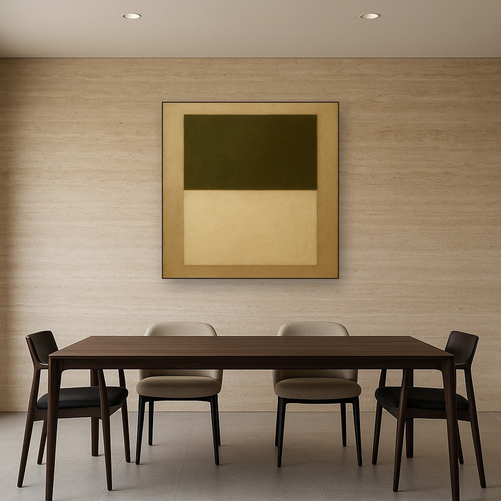 Sage Olive & Alabaster Balance No. 3 - Modern Fine Art Oil Painting - View 4