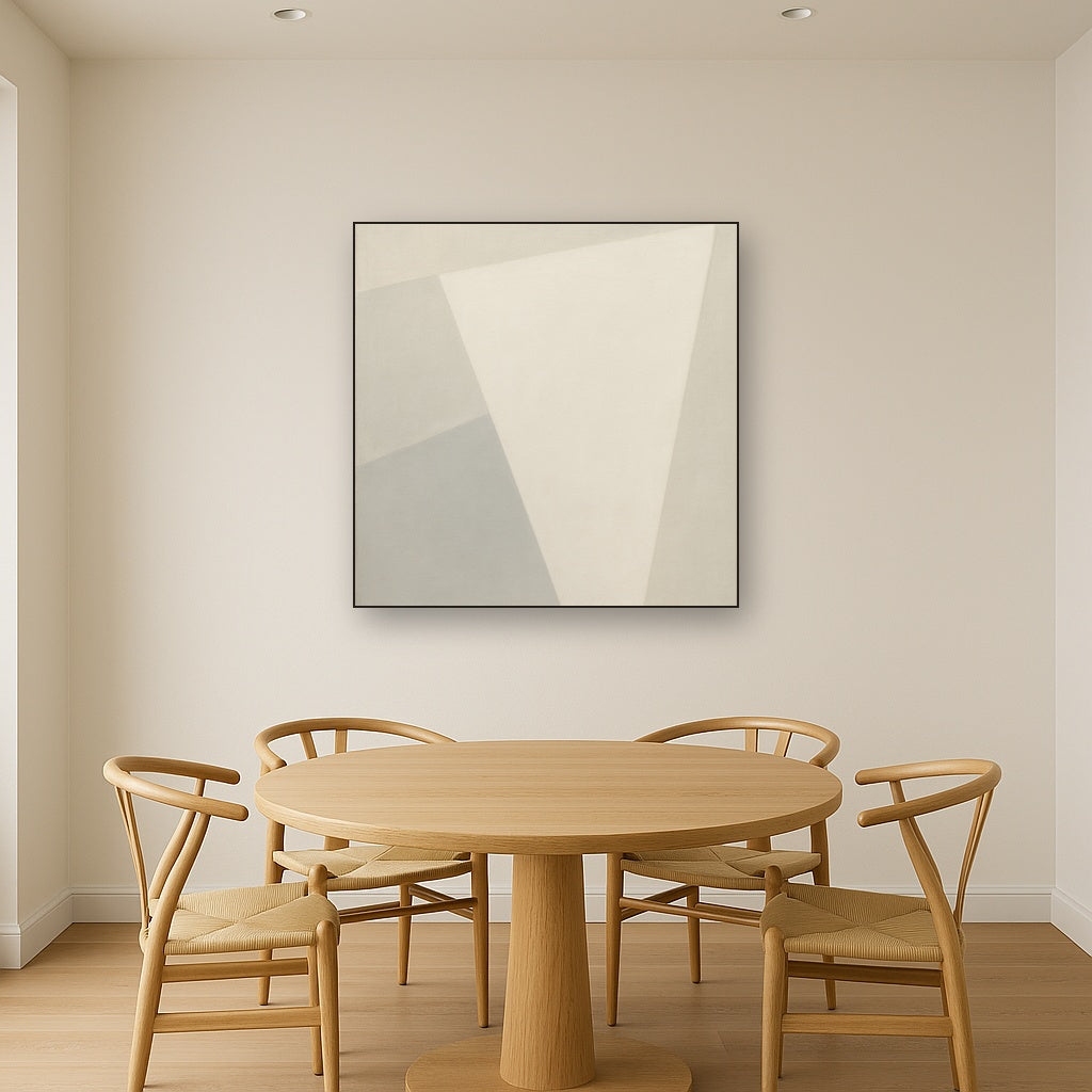 Architectural Stucco Geometry No. 3 - Modern Fine Art Oil Painting - View 4