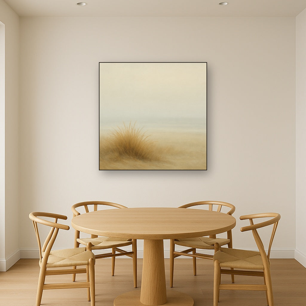 Silent Dune Grass in November Sea Fog No. 7 Oil Painting - View 4