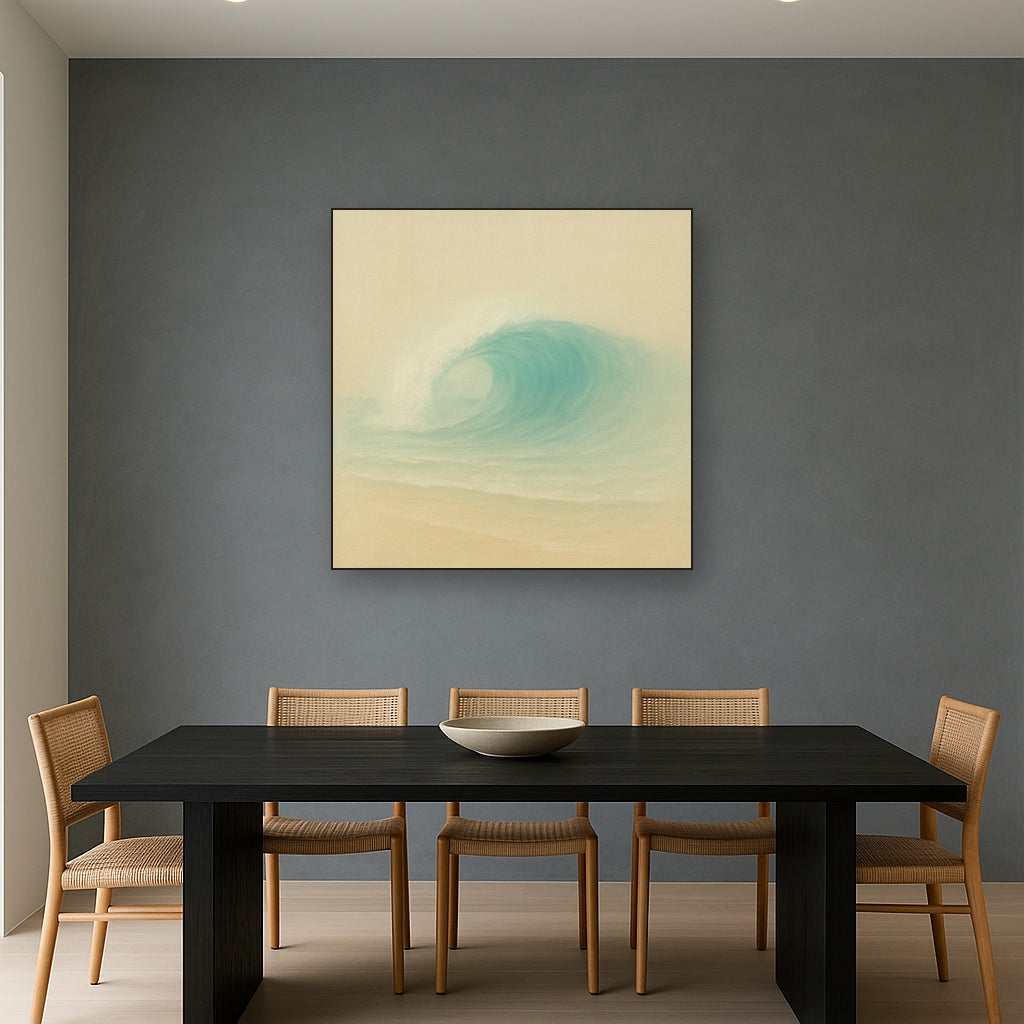 Single Wave Crest in Morning Light No. 4 - Modern Fine Art Oil Painting - View 4