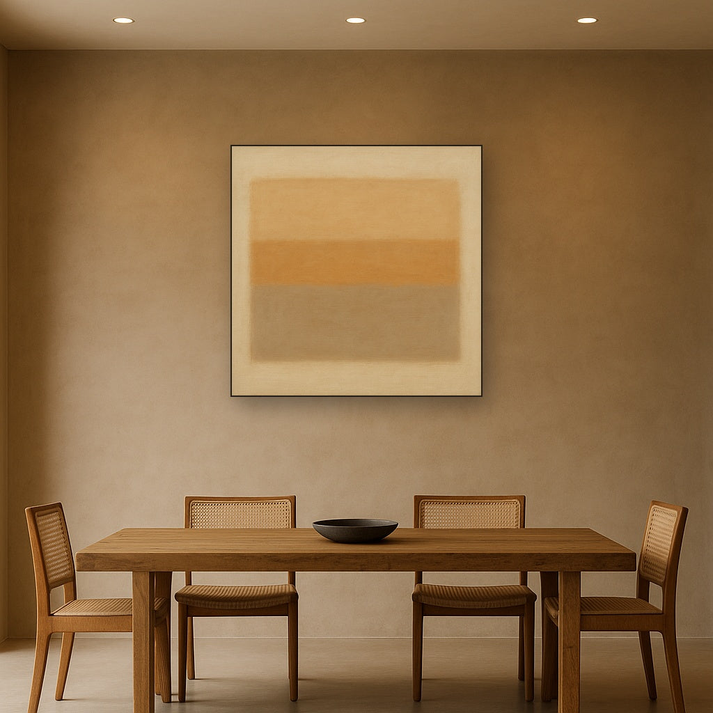 Aged Plaster & Sand Horizon No. 2 - Modern Fine Art Oil Painting - View 4
