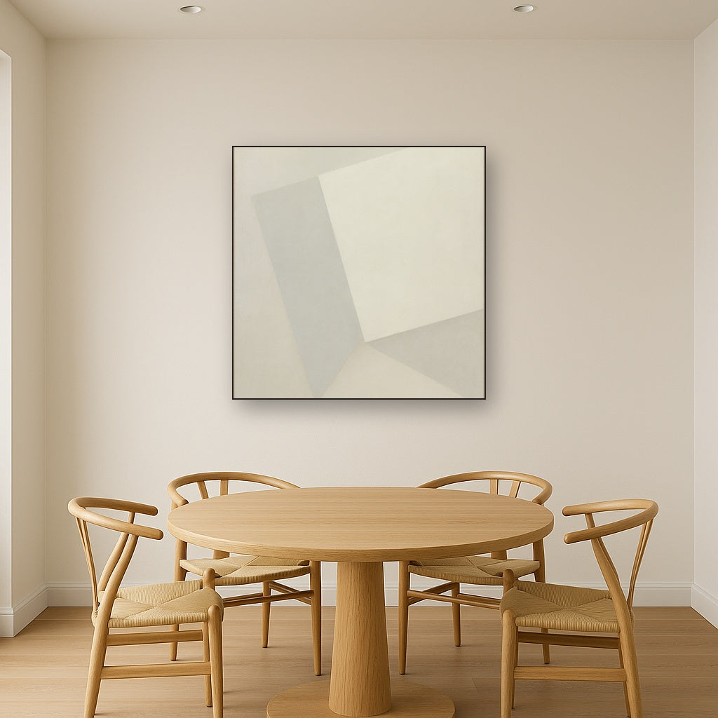 Architectural Stucco Geometry No. 3 - Modern Fine Art Oil Painting - View 4