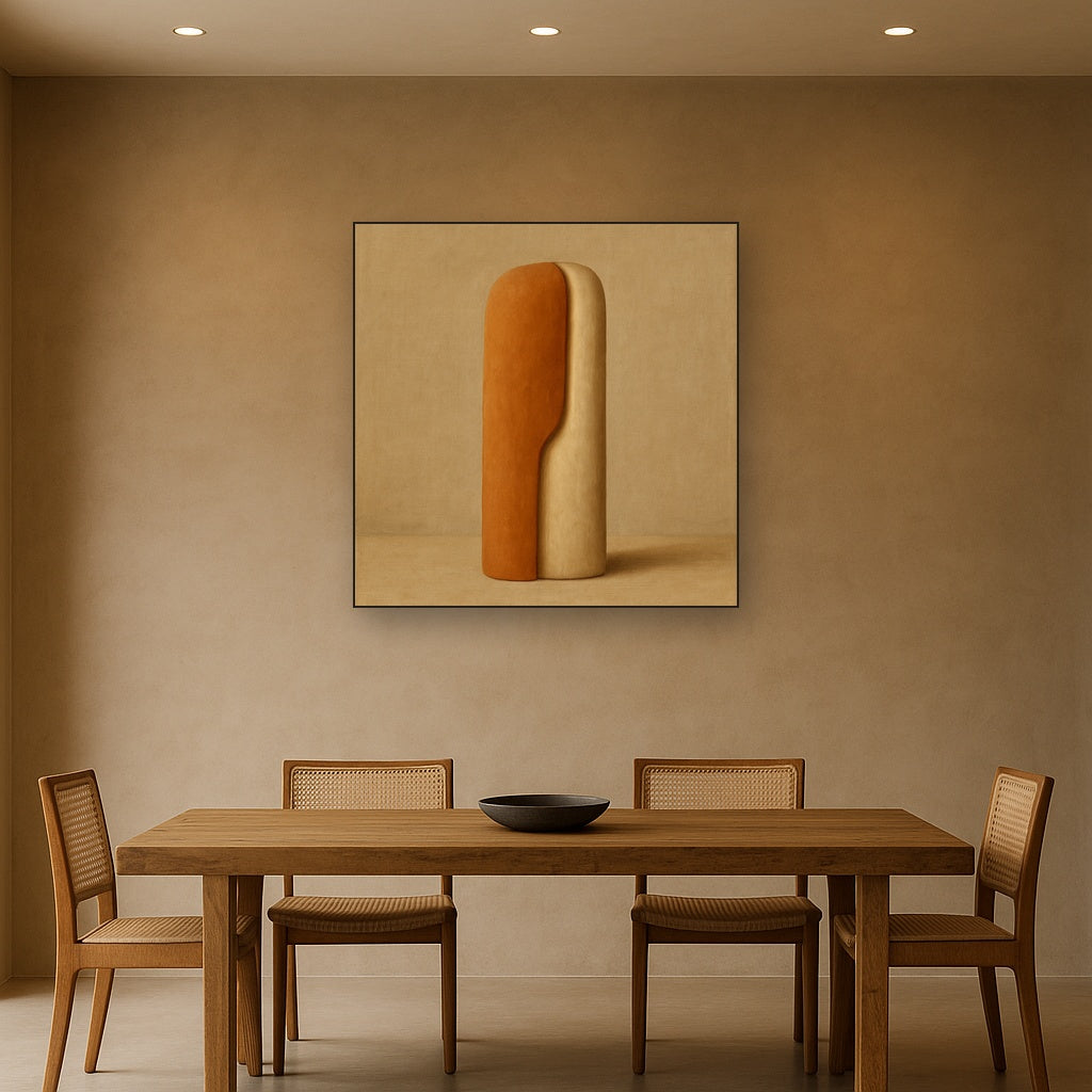 Sculpted Clay Monolith No. 7 - Modern Fine Art Oil Painting - View 4