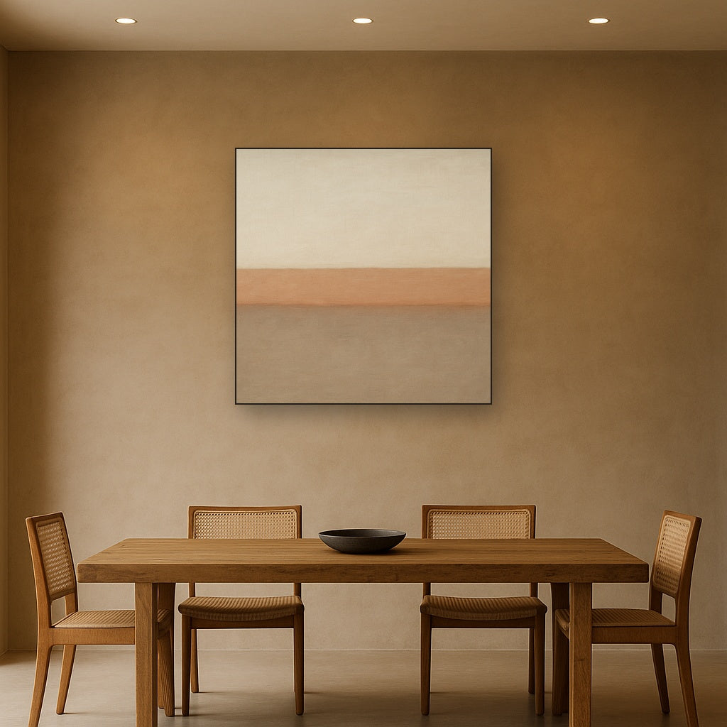 Aged Plaster & Sand Horizon No. 2 - Modern Fine Art Oil Painting - View 4