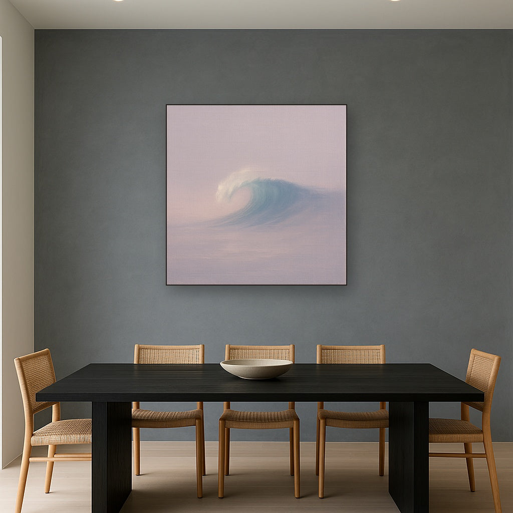 Single Wave Crest in Morning Light No. 4 - Modern Fine Art Oil Painting - View 4