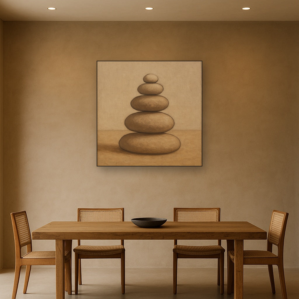 Organic Pebble Contours No. 3 - Modern Fine Art Oil Painting - View 4