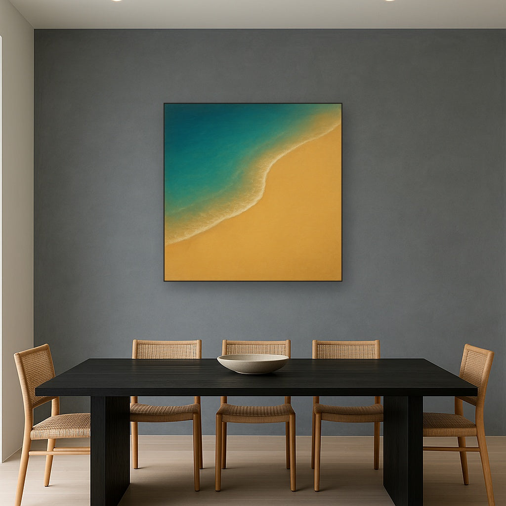 Calm Tide Line & Sand Drift No. 2 - Modern Fine Art Oil Painting - View 4