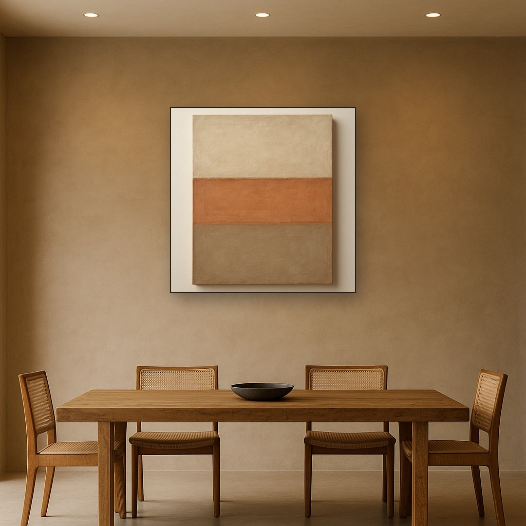 Aged Plaster & Sand Horizon No. 2 - Modern Fine Art Oil Painting - View 4