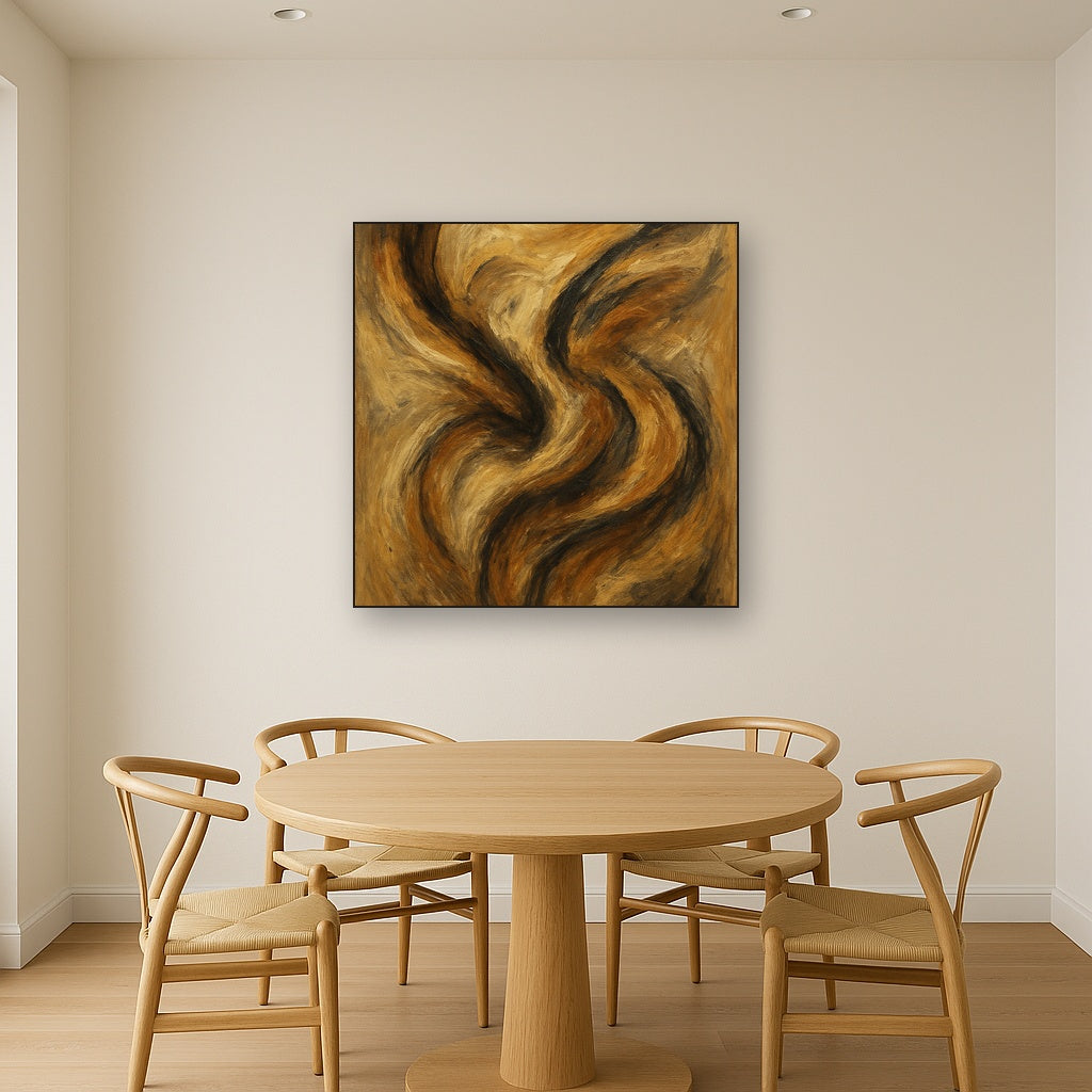 Flowing Gestural Figure in Charcoal Oil Painting - View 4