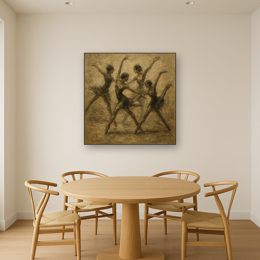 Gestural Dancers in Motion Figurative Oil Painting - View 4