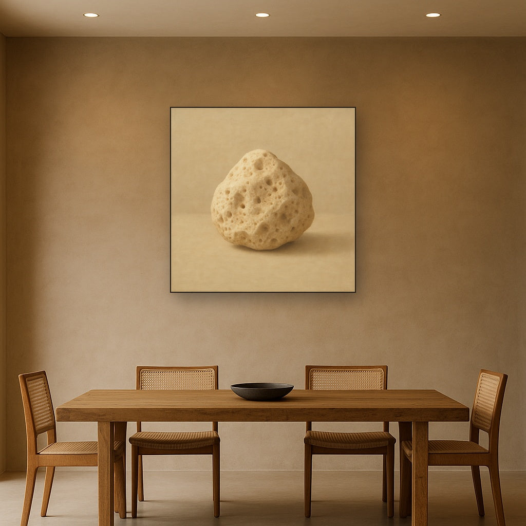 Zen Stone & Warm Grey Void No. 5 - Modern Fine Art Oil Painting - View 4