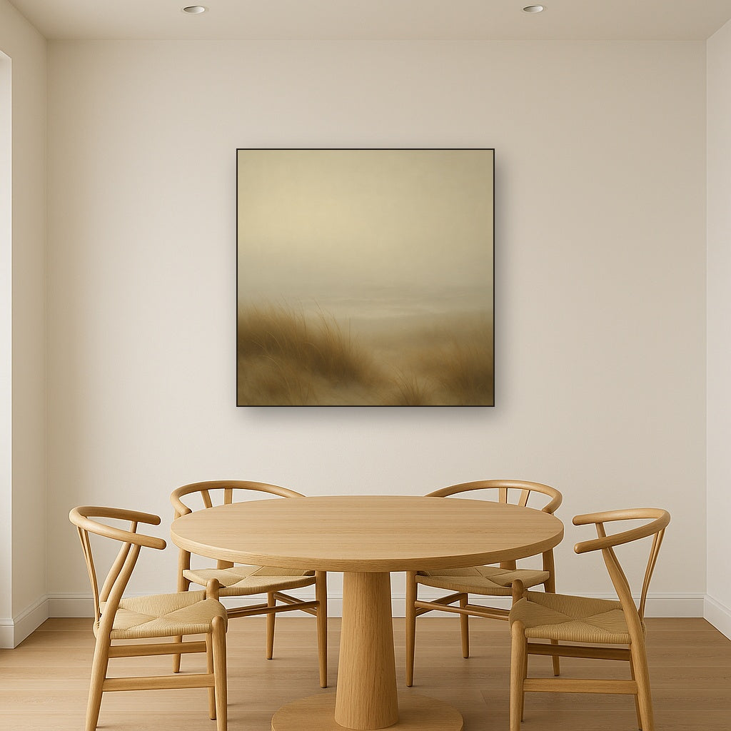 Silent Dune Grass in November Sea Fog No. 15 Oil Painting - View 4