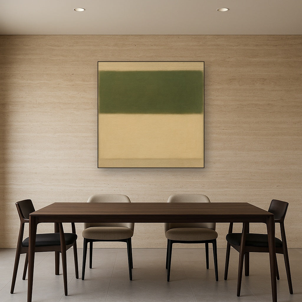 Sage Olive & Alabaster Balance No. 3 - Modern Fine Art Oil Painting - View 4