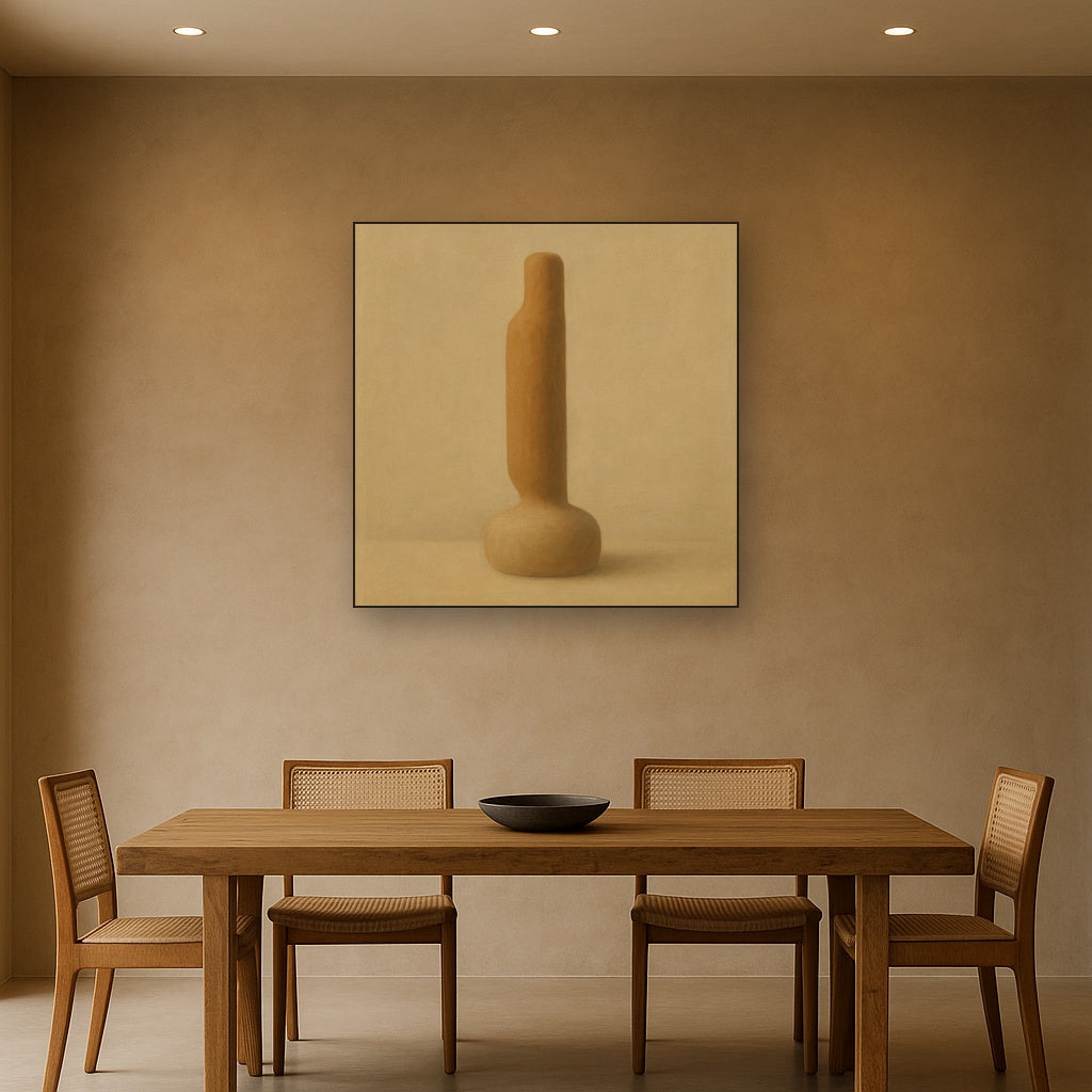 Sculpted Clay Monolith No. 7 - Modern Fine Art Oil Painting - View 4