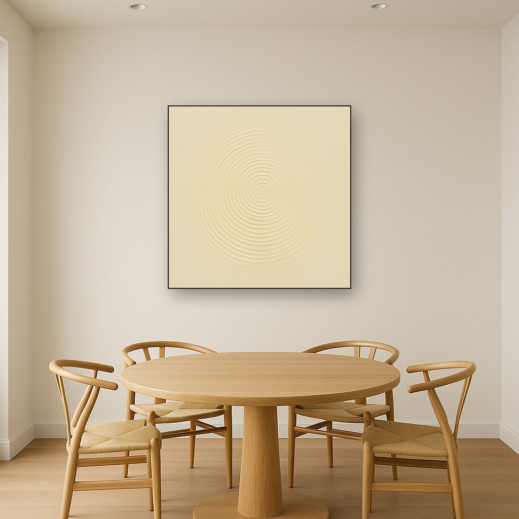 Radial Sunburst Plaster Ridge No. 5 - Modern Fine Art Oil Painting - View 4