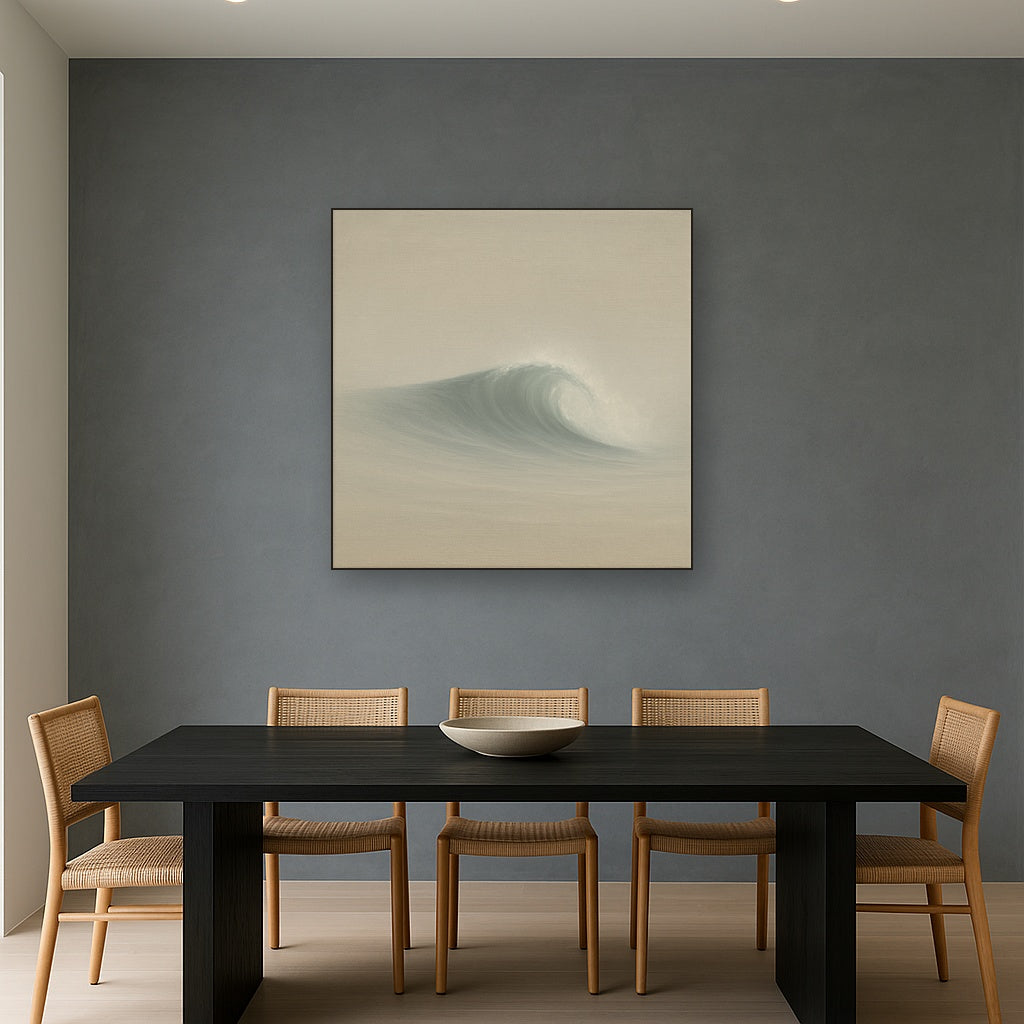 Single Wave Crest in Morning Light No. 4 - Modern Fine Art Oil Painting - View 4