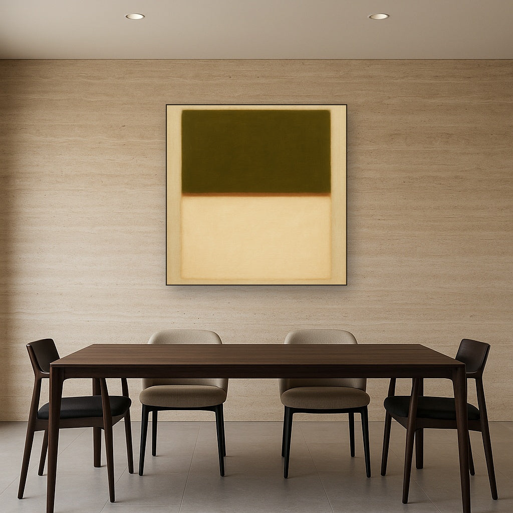 Sage Olive & Alabaster Balance No. 3 - Modern Fine Art Oil Painting - View 4