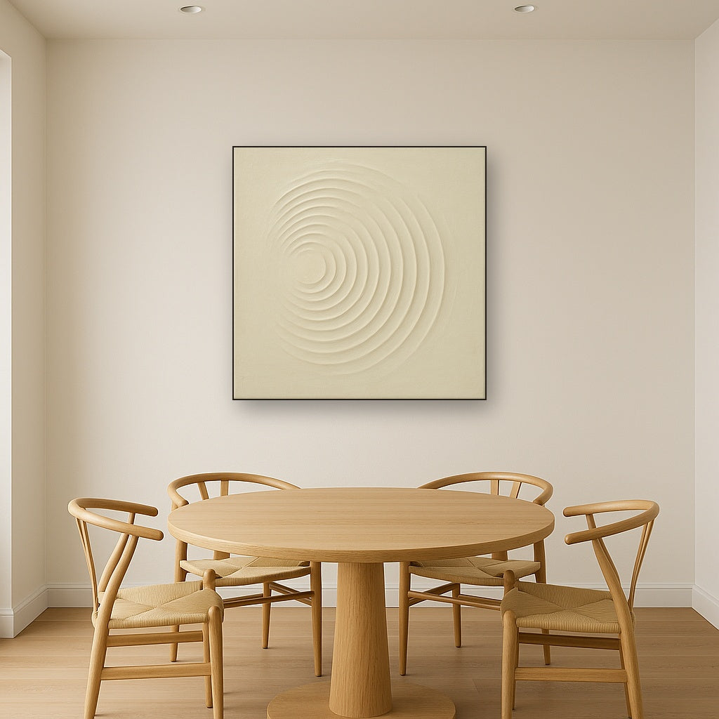 Radial Sunburst Plaster Ridge No. 5 - Modern Fine Art Oil Painting - View 4