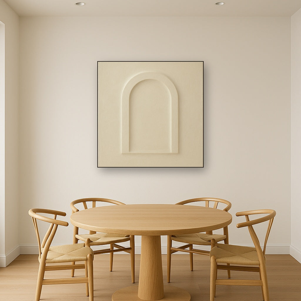 Textured Monolithic Plaster Arch No. 9 - Modern Fine Art Oil Painting - View 4