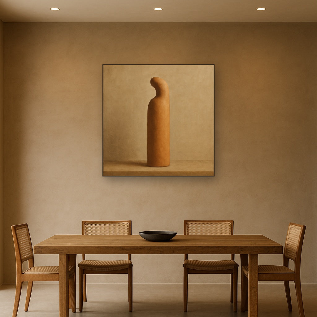 Sculpted Clay Monolith No. 7 - Modern Fine Art Oil Painting - View 4